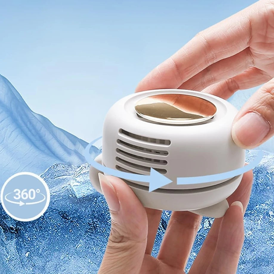 Mini Bladeless Fan USB Rechargeable Portable Clip on Waist Handheld Personal Fan for Outdoor Travel Office Camping Hiking Gym