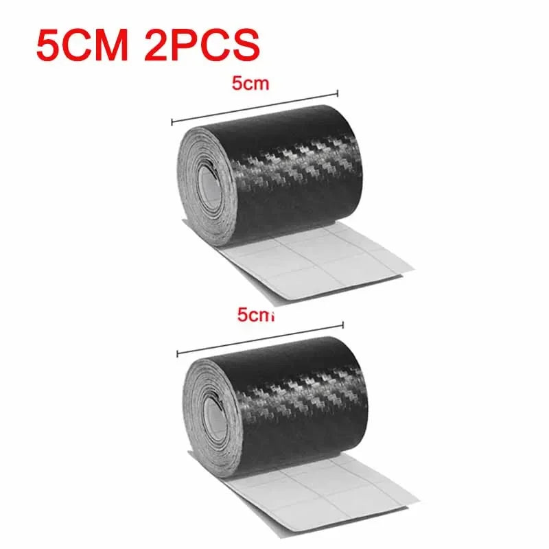 1/2pcs Nano Carbon Fiber Car Sticker Paste Protector Strip DIY Automotive Protective Film Car By Sill Side Anti Scratch Tape