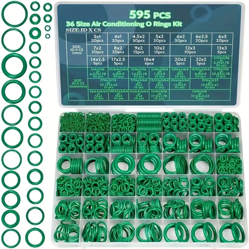 530/270Pcs O-Type Sealing Rubber Ring Automotive Air-Conditioning Compression Confidential Seal Maintenance Rubber Accessories