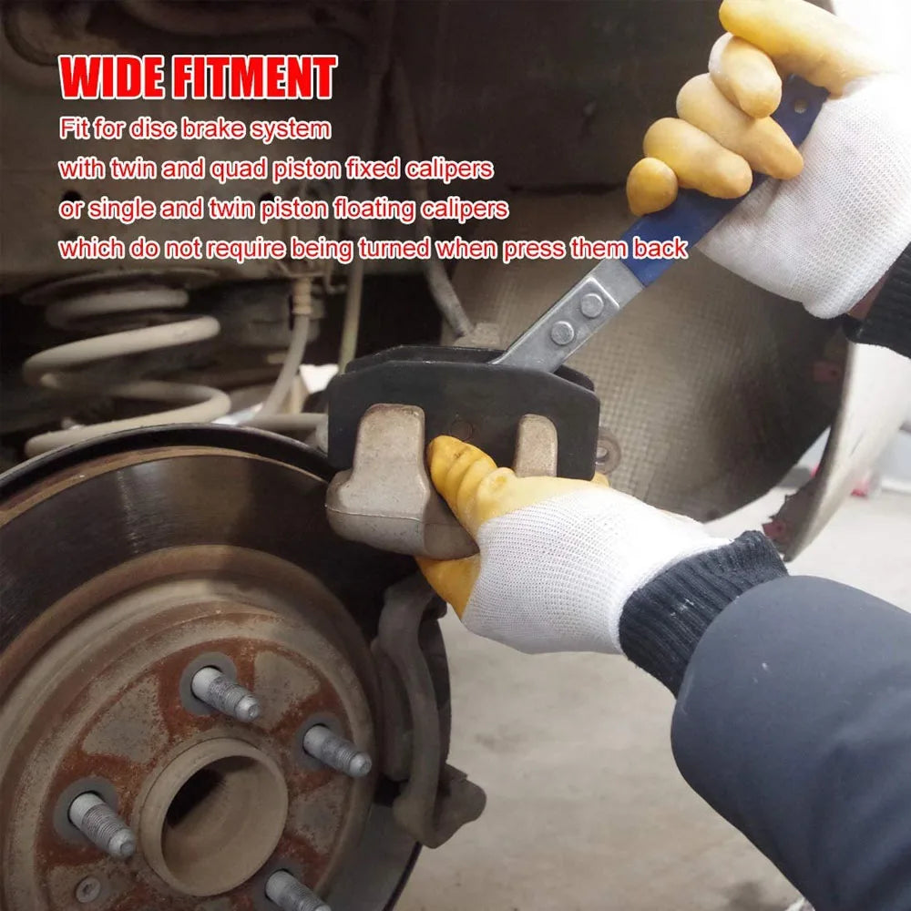 Car Ratchet Brake Caliper Press Compression Tool Swing Ratchet Expander Wrench Press Twin Quad Separator Pad Disc Repair Kits