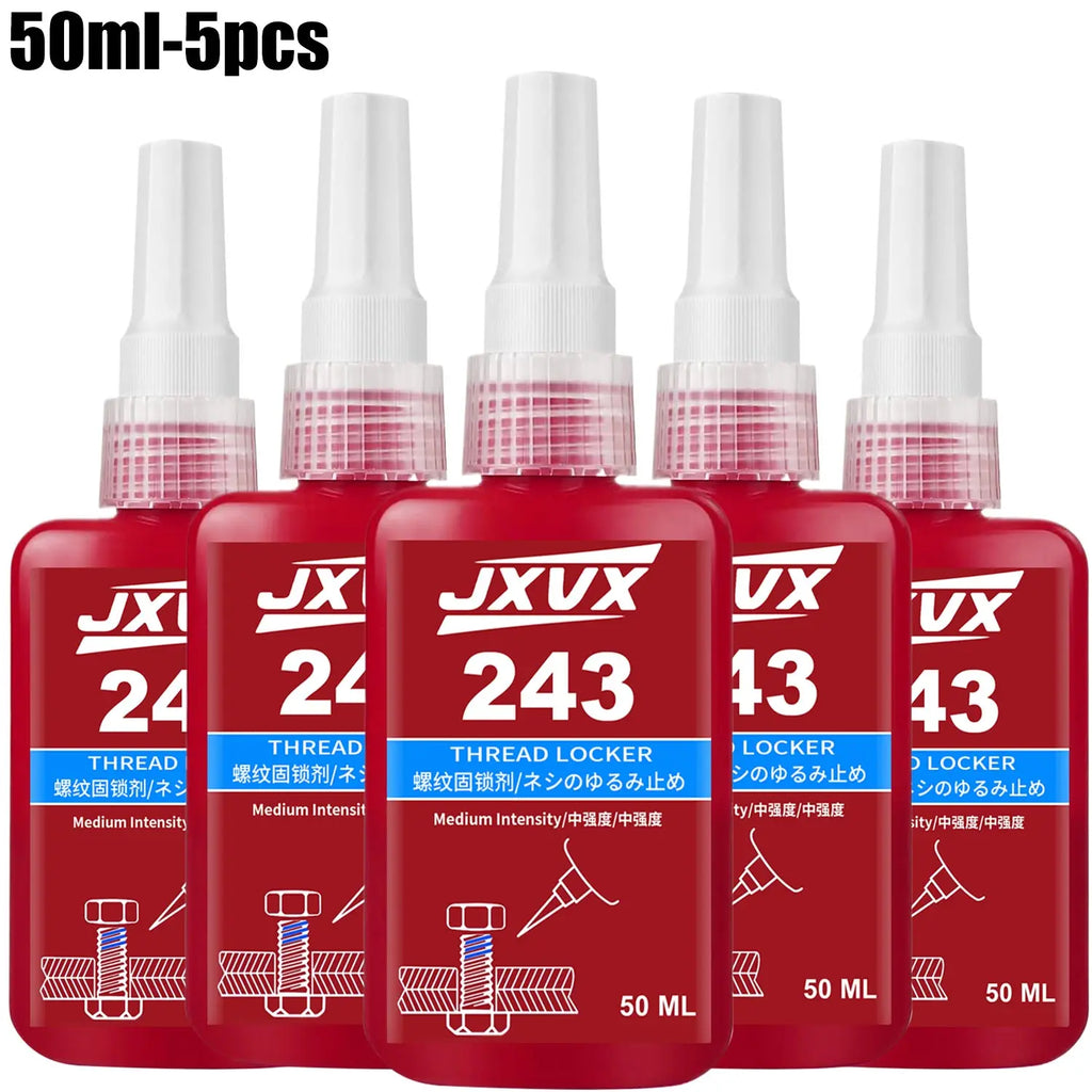 243 10ml, fast drying strong thread locking adhesive, high temperature anaerobic adhesive, suitable for automotive, machinery, steel frame locking, factory direct sales