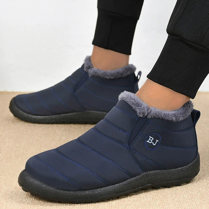 Warm Men's Boots Snow Platform Sneakers Winter Men Shoes Outdoor Man Sneakers Unisex Ankle Boots Waterproof Work Shoes Footwear