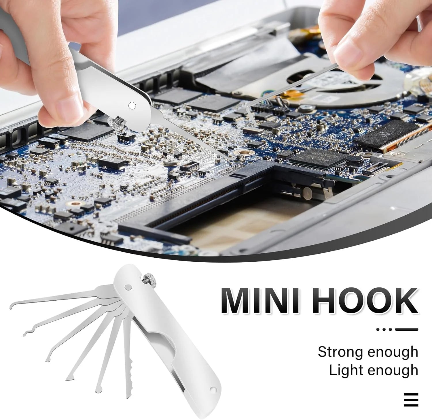 Hook and Pick Tool Set, Portable Pick Hook Tool Set, Automotive and Electronic Tool Kit for Auto Maintenance Engine Trim Removal