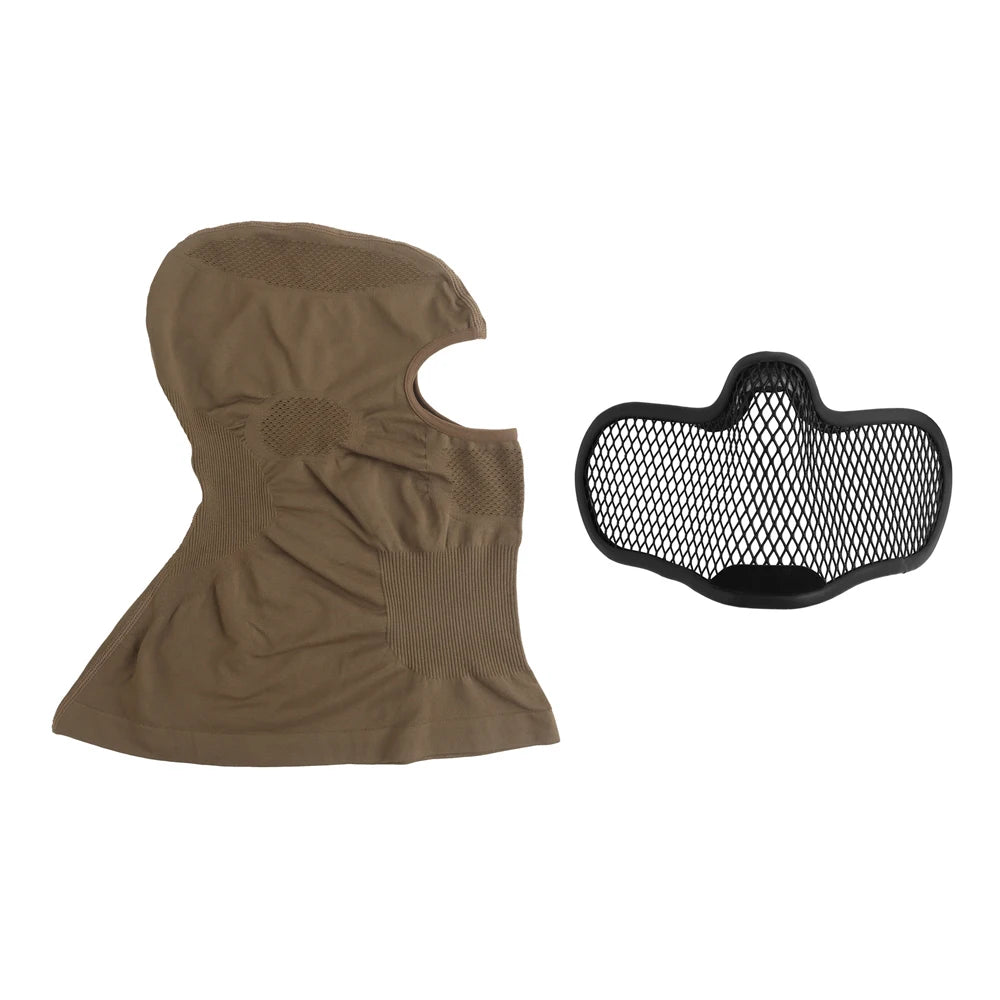 Tactical Venom Balaclava V1, Breathable Elastic Full Face Mask with Steel Mesh Protection for Airsoft Paintball Hunting Gear