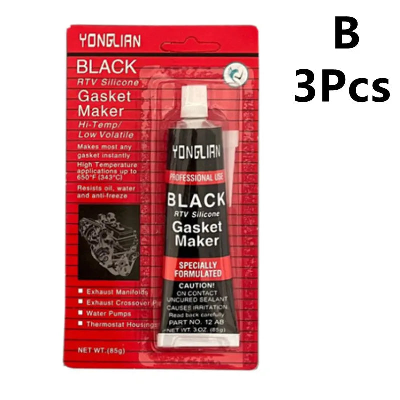 1/2/3Pcs Motor Gasket Sealant Automotive Engine Sealant Adhesive High Temperature Black RTV Silicone Gasket Maker Car Glue