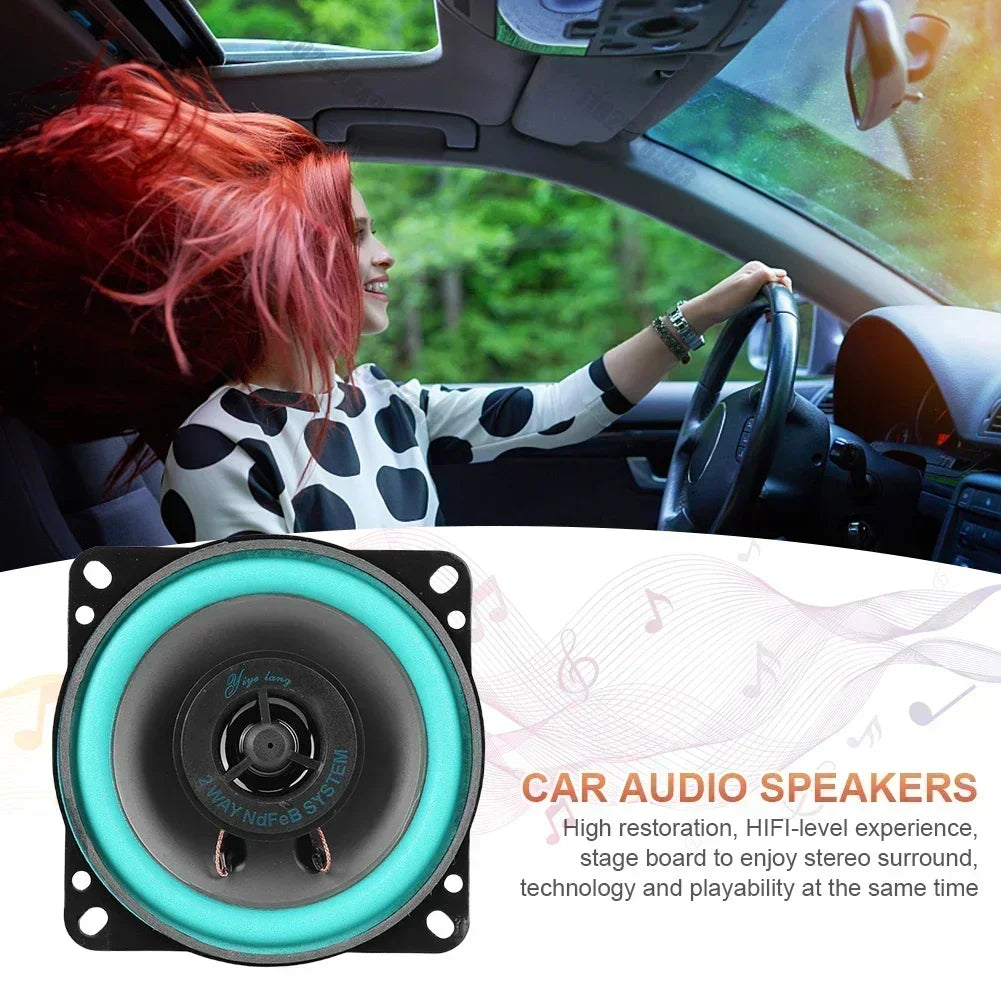 4/5/6.5 Inch Car Coaxial Speakers HiFi Door Subwoofer Automotive Audio Music Full Range Truck Stereo Speaker and Protecting Grid