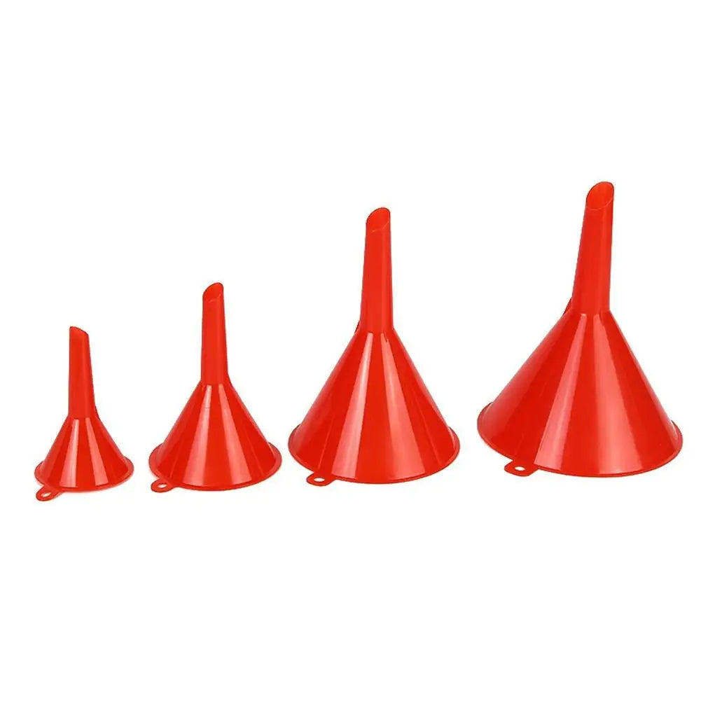 4pcs/set Kitchen Funnel Suitable for Automotive Home Kitchen Function Plastic Funnel 4 Size Funnels