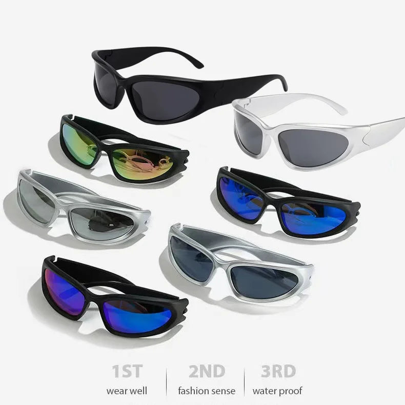 Y2k Eyeglasses Classic Punk Wrap Around Vintage Sunglasses Women Men Luxury Sun Glasses Fashion Sport Eyewear UV400 Goggles