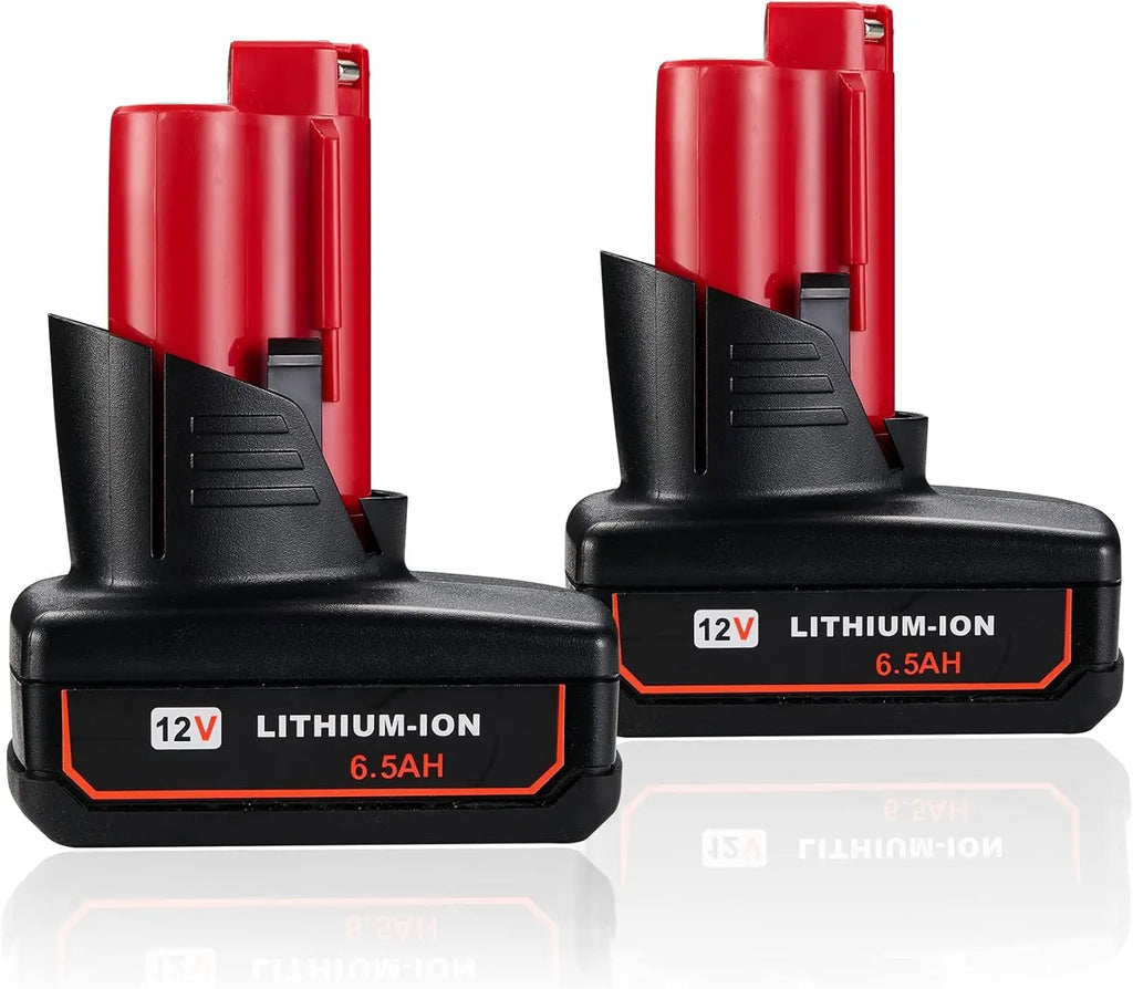 KUNLUN For Milwaukee 12V Tool Battery For Milwaukee M12 6500mAh Lithium Battery Impact Wrench Drill Power Tools Battery
