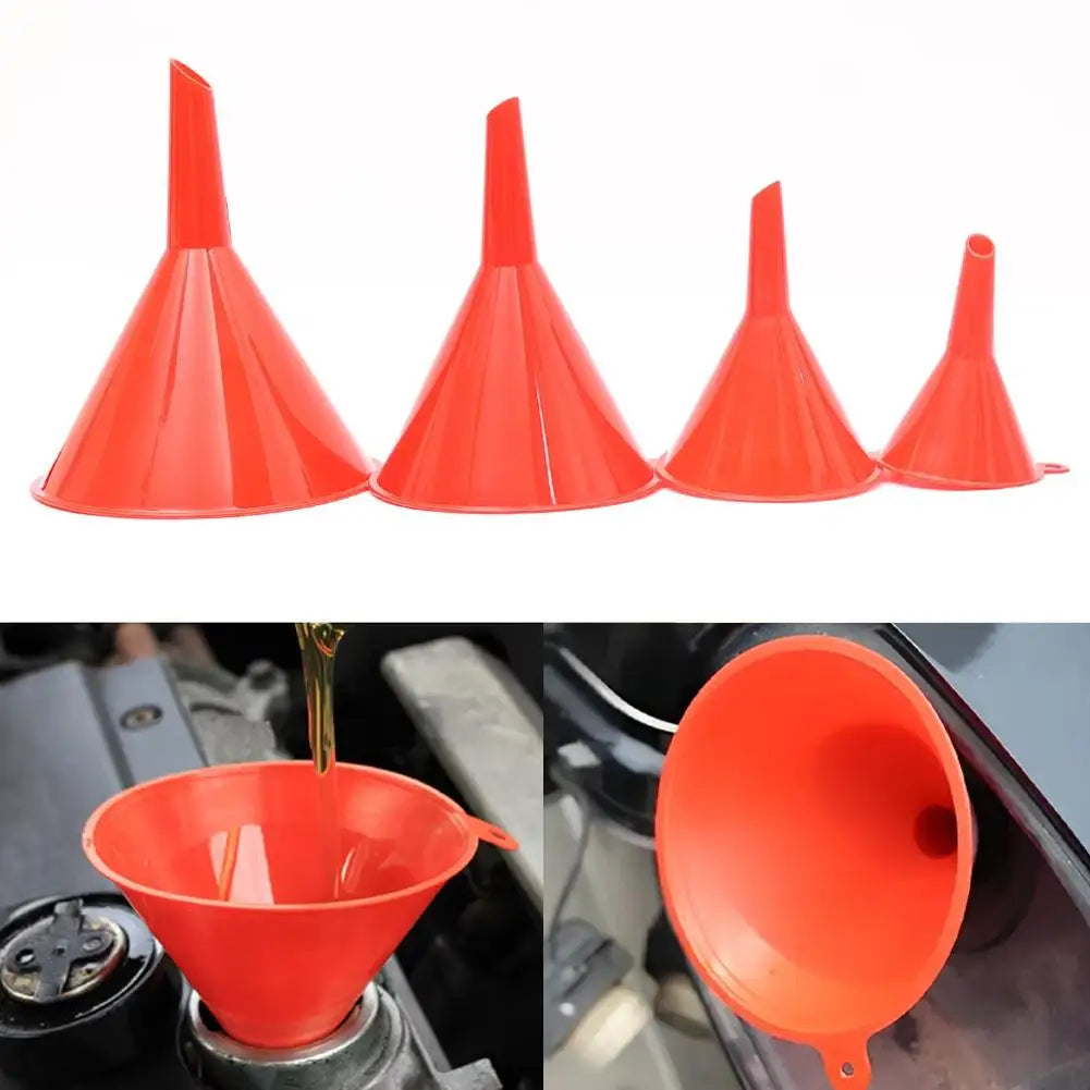 4pcs/set Kitchen Funnel Suitable for Automotive Home Kitchen Function Plastic Funnel 4 Size Funnels
