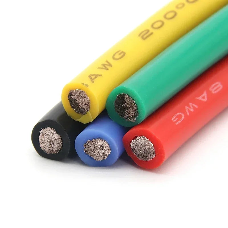 1/5/10m Soft Silicone Cable 26 24 22 20 18 16 14 12 10 8 6 4 2AWG Car Battery Automotive Wiring Heat-resistant Electrical Wires