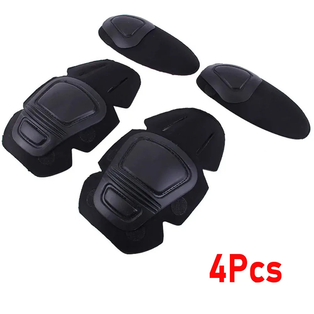 1Pair Tactical Protective Knee Elbow Pads Outdoor Camouflage Suit Gear Hunting Insert Type Soft Pad for Military Combat Use