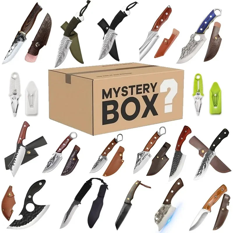 Mystery Surprise Gift Box Multi-function Professional Stainless Steel Chef Knife Utility Knife Boning Knife Outdoor Shovel Fruit