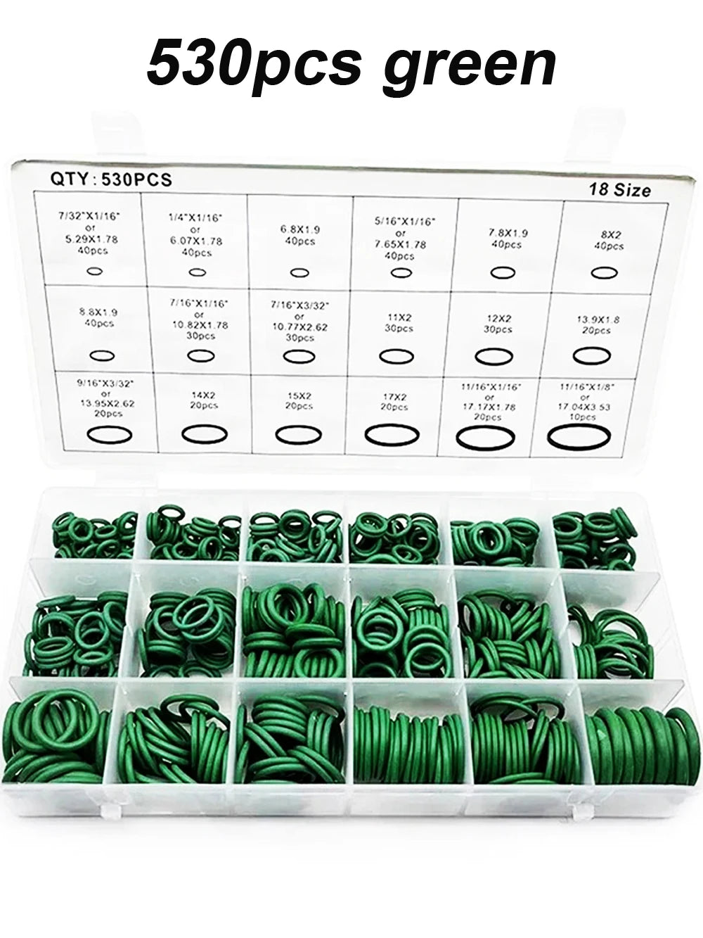 530/270Pcs O-Type Sealing Rubber Ring Automotive Air-Conditioning Compression Confidential Seal Maintenance Rubber Accessories
