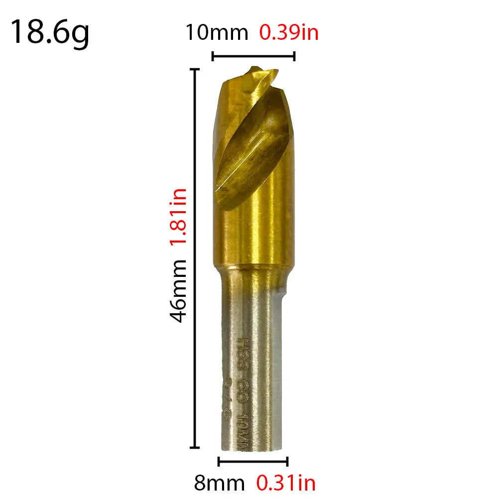 HSS 3PC Cobalt Containing Spot Weld Drill 6.5-10mm Straight Shank Drill Bit Removing Automotive Sheet Metal Welding Point Tool