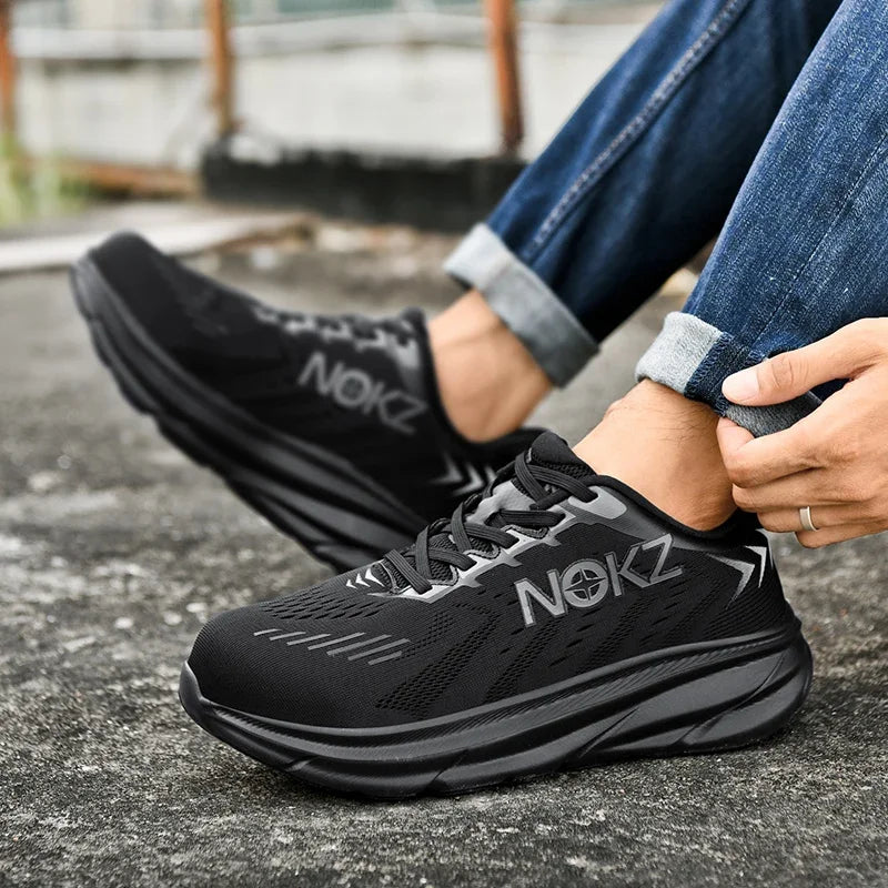 New Men's Work Safety Boots Men Steel Toe Cap Protective Shoes Puncture-Proof Work Shoes Breathable Sneakers Couple Safety Shoes