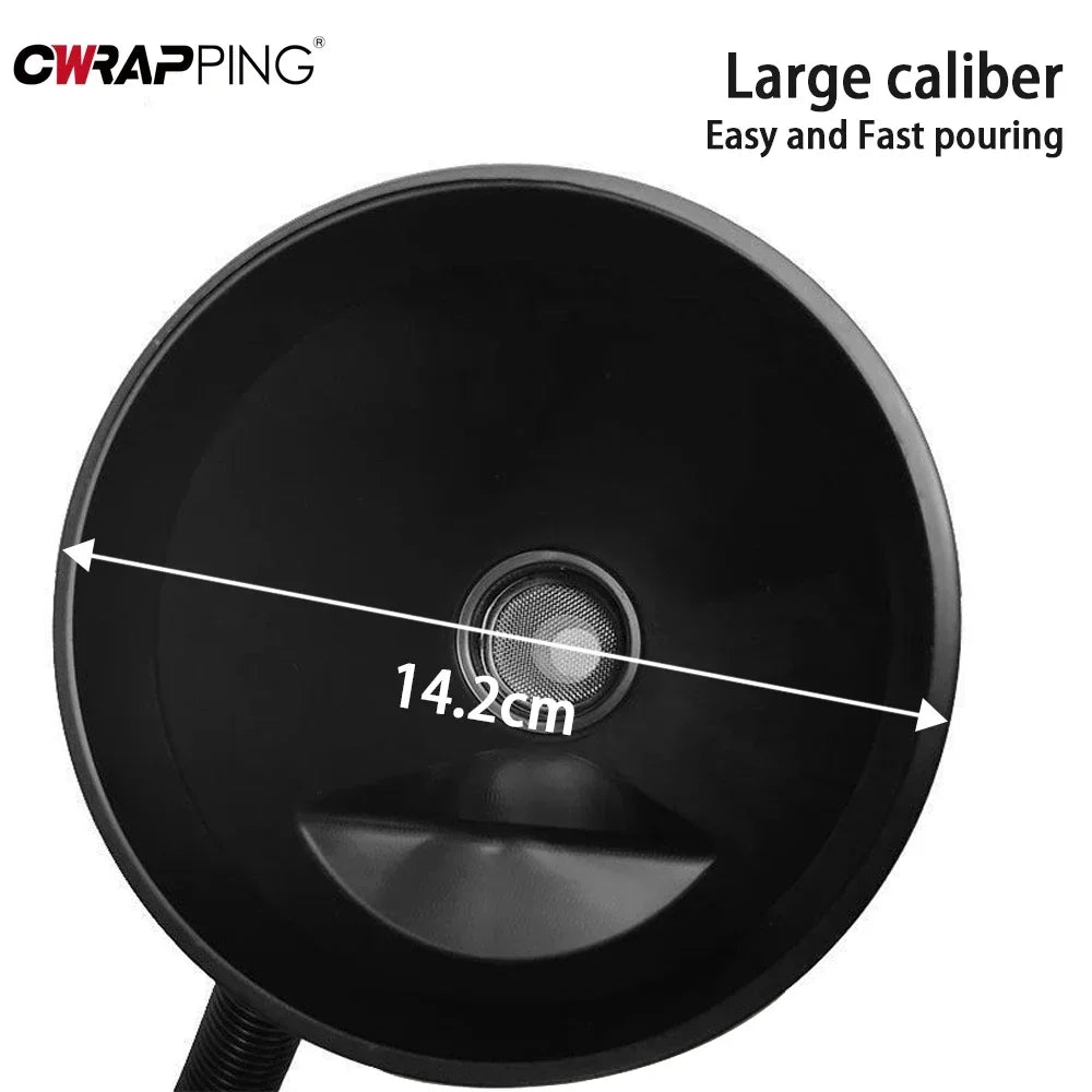 1Pc Multi Functional Flexible Automotive Fuel Black Funnel Spill-Proof Refueling Oil Changing Tool with Wide Mouth and Handle