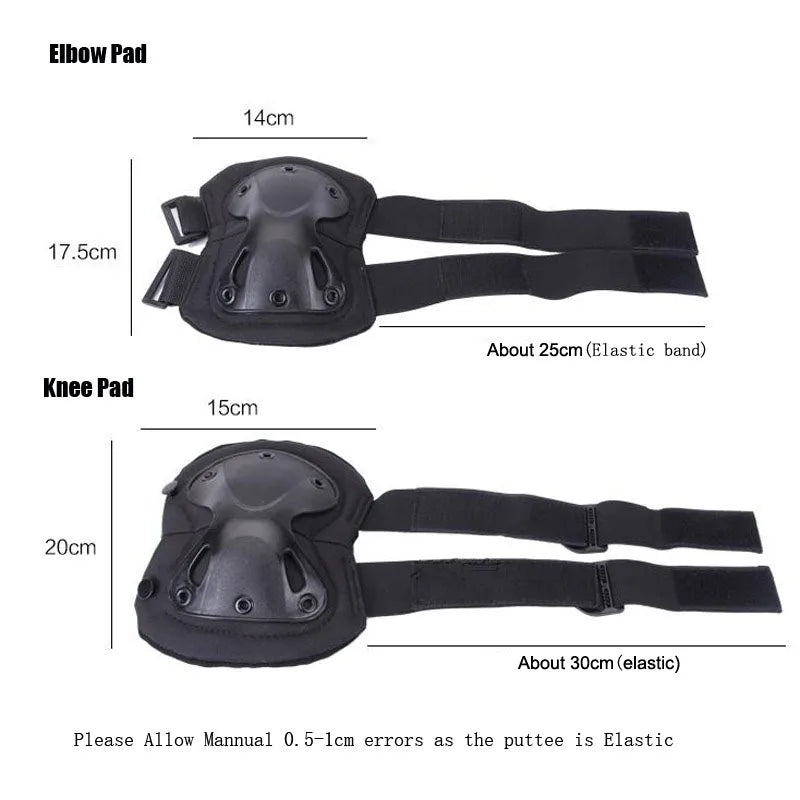 Tactical Knee Pad Elbow CS Military Protector Army Airsoft Outdoor Sport Hunting Kneepad Safety Knee Gear Protective Knees Pads
