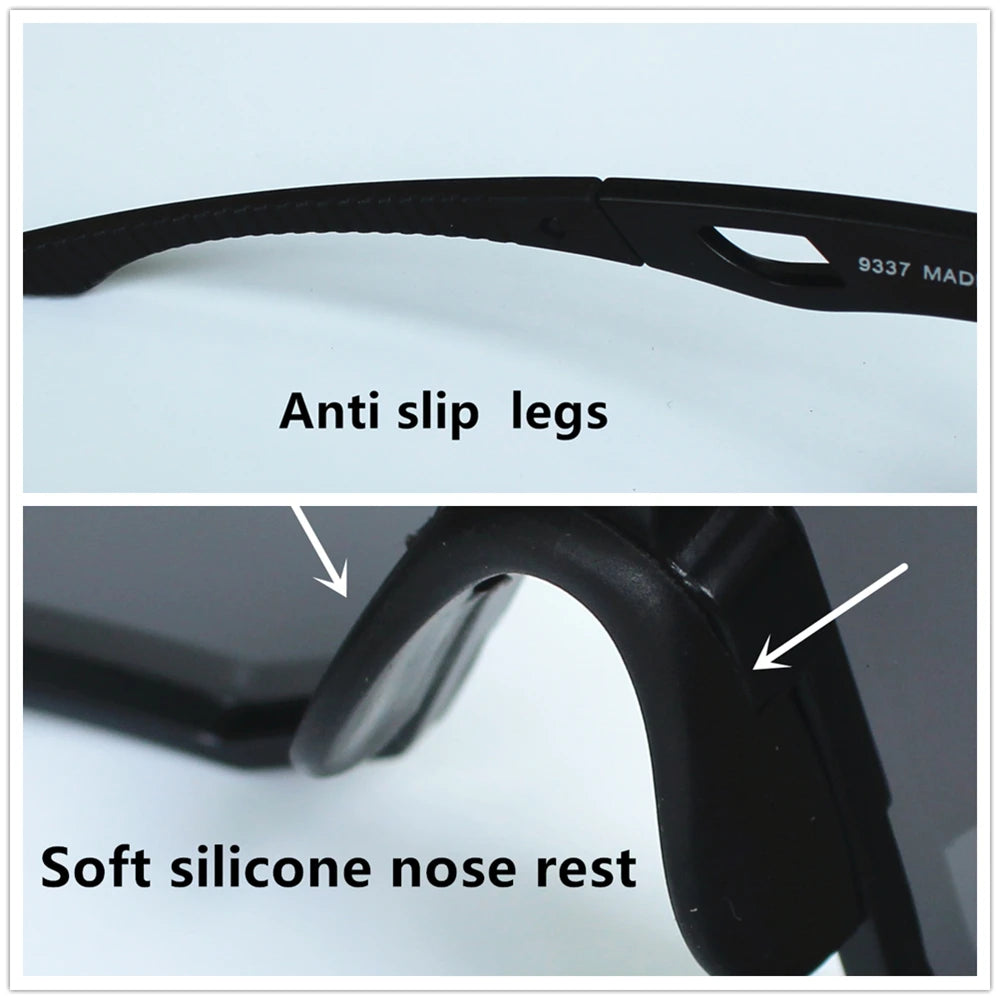 Sports Men Sunglasses Road Bicycle Glasses Mountain Cycling Sunglasses Riding Protection Goggles Eyewear Mtb Bike Sun Glasses