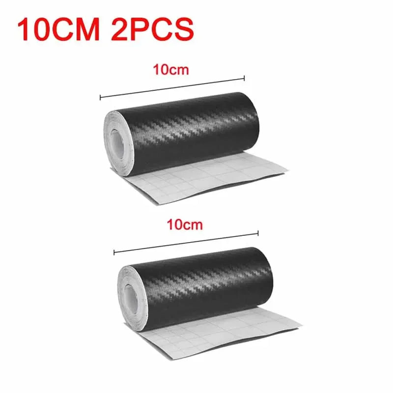 1/2pcs Nano Carbon Fiber Car Sticker Paste Protector Strip DIY Automotive Protective Film Car By Sill Side Anti Scratch Tape