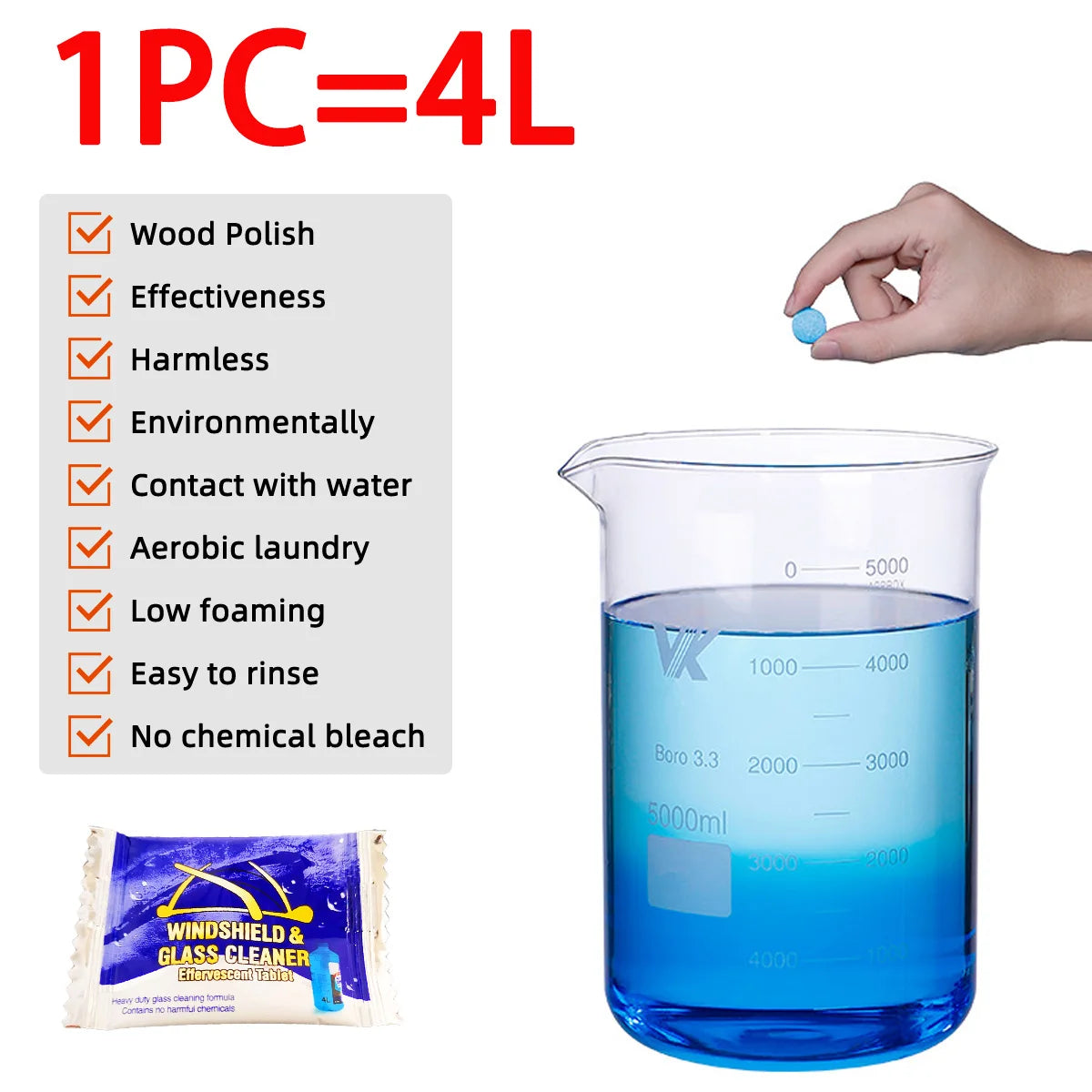Car Window Windshield Wiper Glass Washer Auto Solid Cleaning Tablets Automotive Effervescent Tabletscar Cleaner Wiper Cleaner