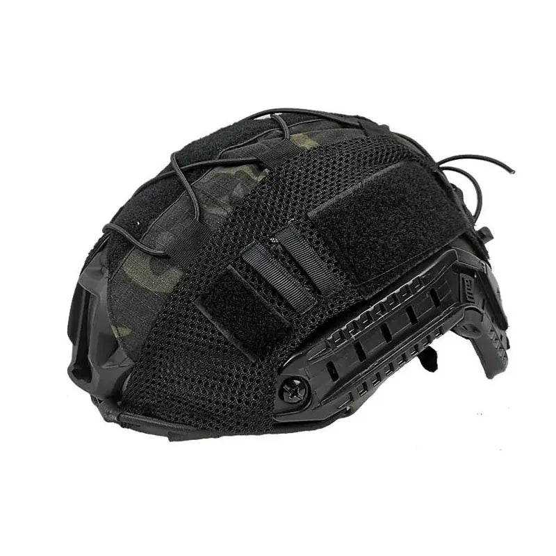 BOOIU Tactical Helmet Cover for Fast Helmet Multi-Camo Helmet Cover   Military Paintball Hunting Shooting Gear - Without Helmet