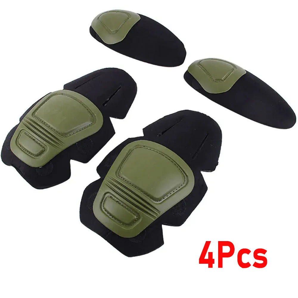 1Pair Tactical Protective Knee Elbow Pads Outdoor Camouflage Suit Gear Hunting Insert Type Soft Pad for Military Combat Use