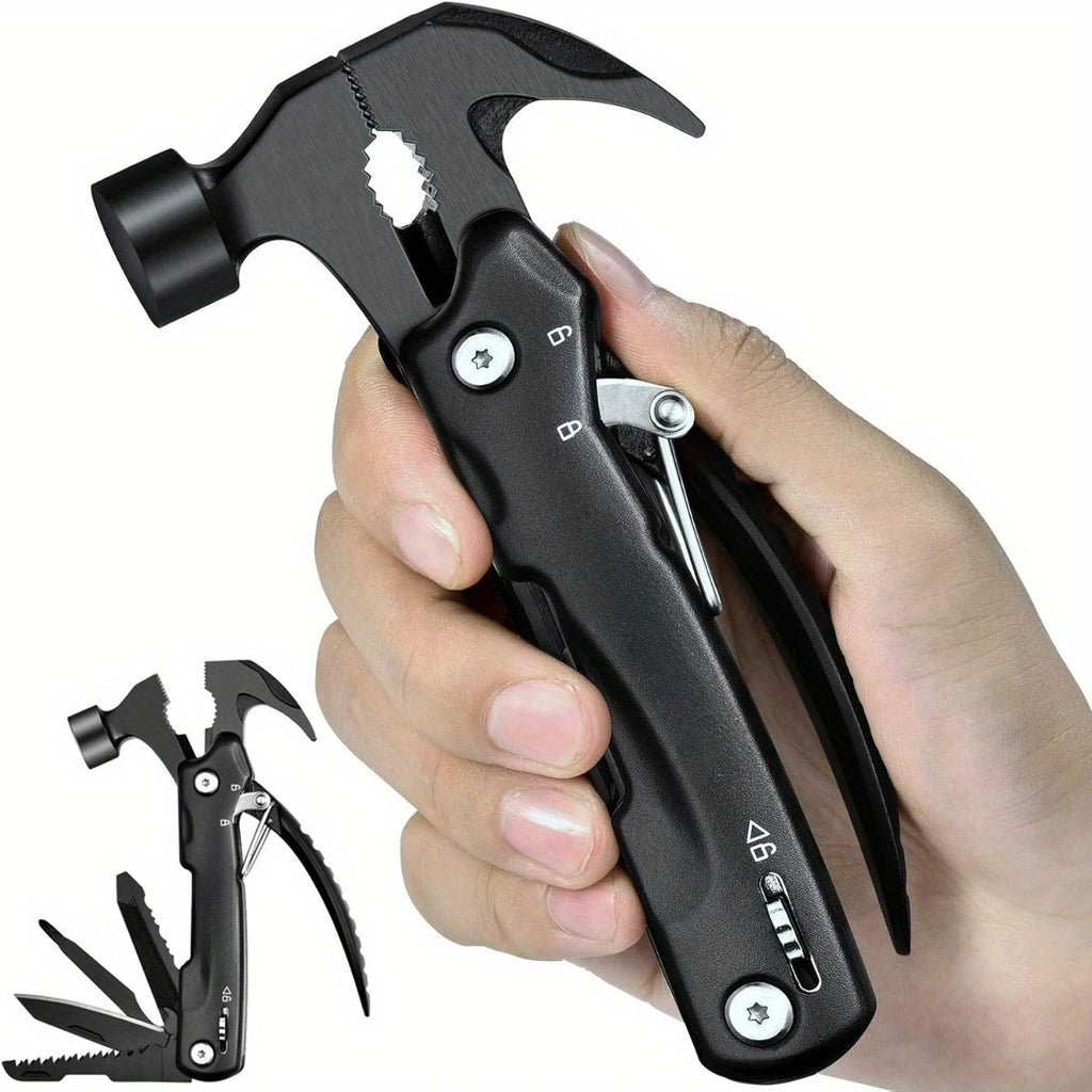 Outdoor Survival Gear Tool for Camping Hunting Hiking Accessories Car Emergency Escape Tool 12 IN 1 Multitool Hammer