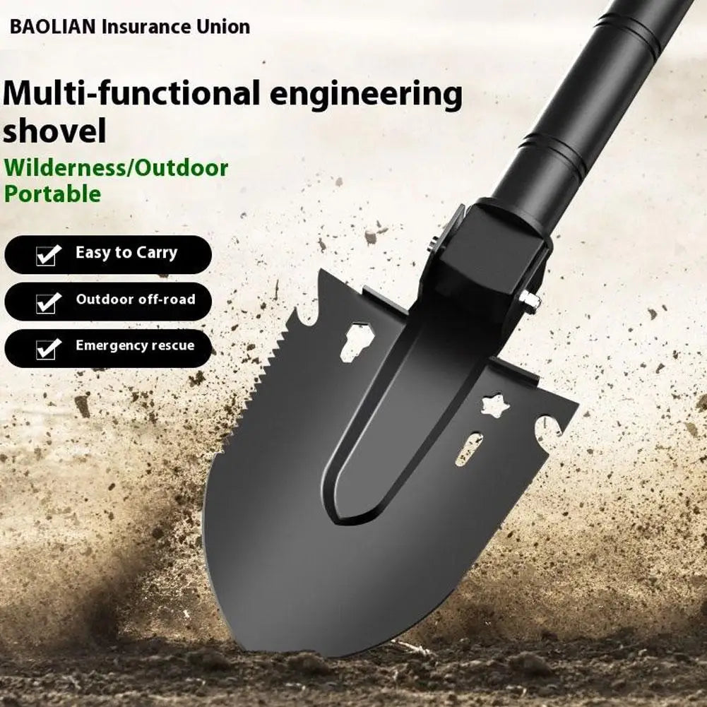 Multi-functional Foldable Camping Shovel Telescopic Survival Gear for Hiking Gardening Camping Survival Tool