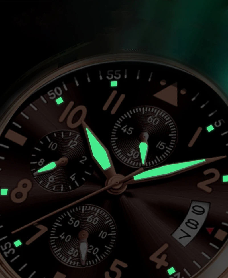 Luxury Men's Watch Waterproof Men Quartz Watches for Man Wristwatch Male Mechanical Luminous Alloy Strap Date Automatic Clock