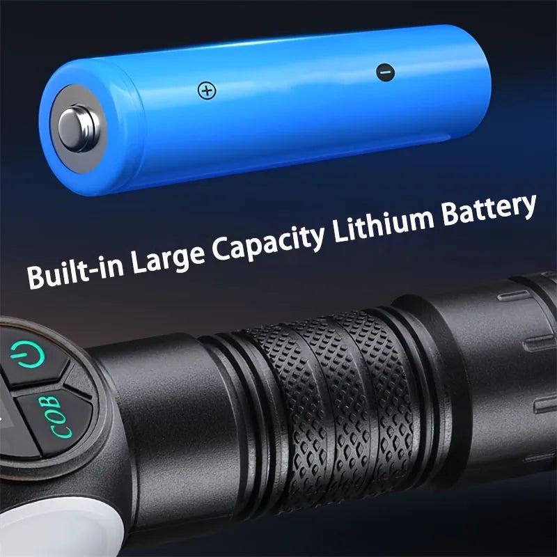 Super Bright LED Flashlight USB Rechargeable Flash light Long Range Tactical Torch Outdoor Waterproof Camping Fishing Lantern