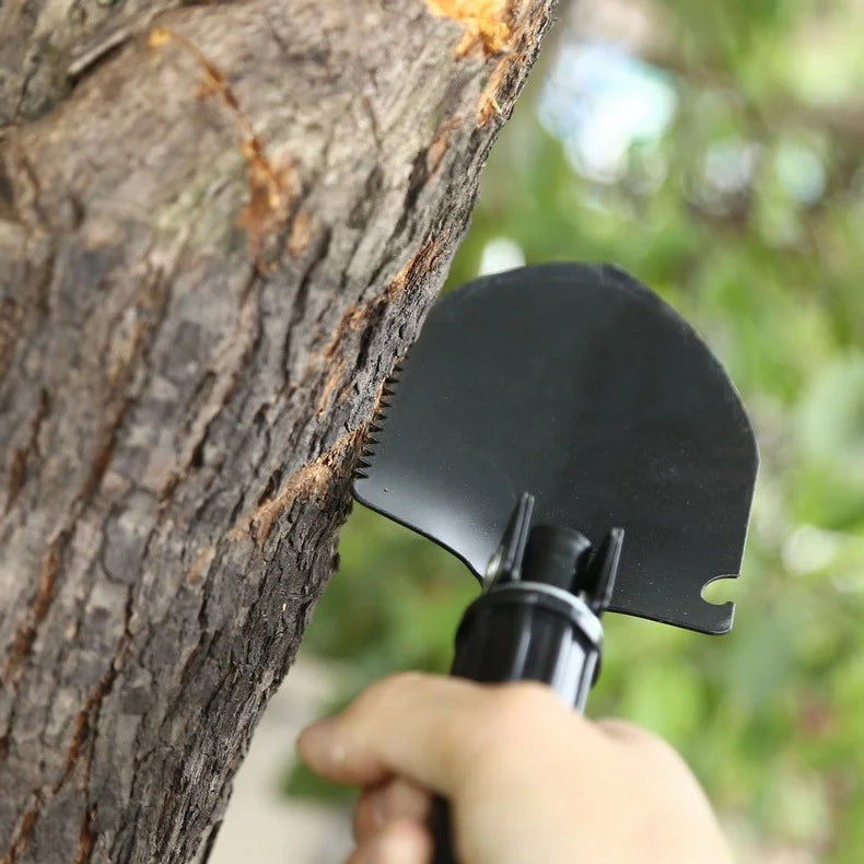 Multi-Function Foldable Camping Shovel Telescopic Survival Gear for Hiking Gardening Snow Removal and Outdoor Adventure