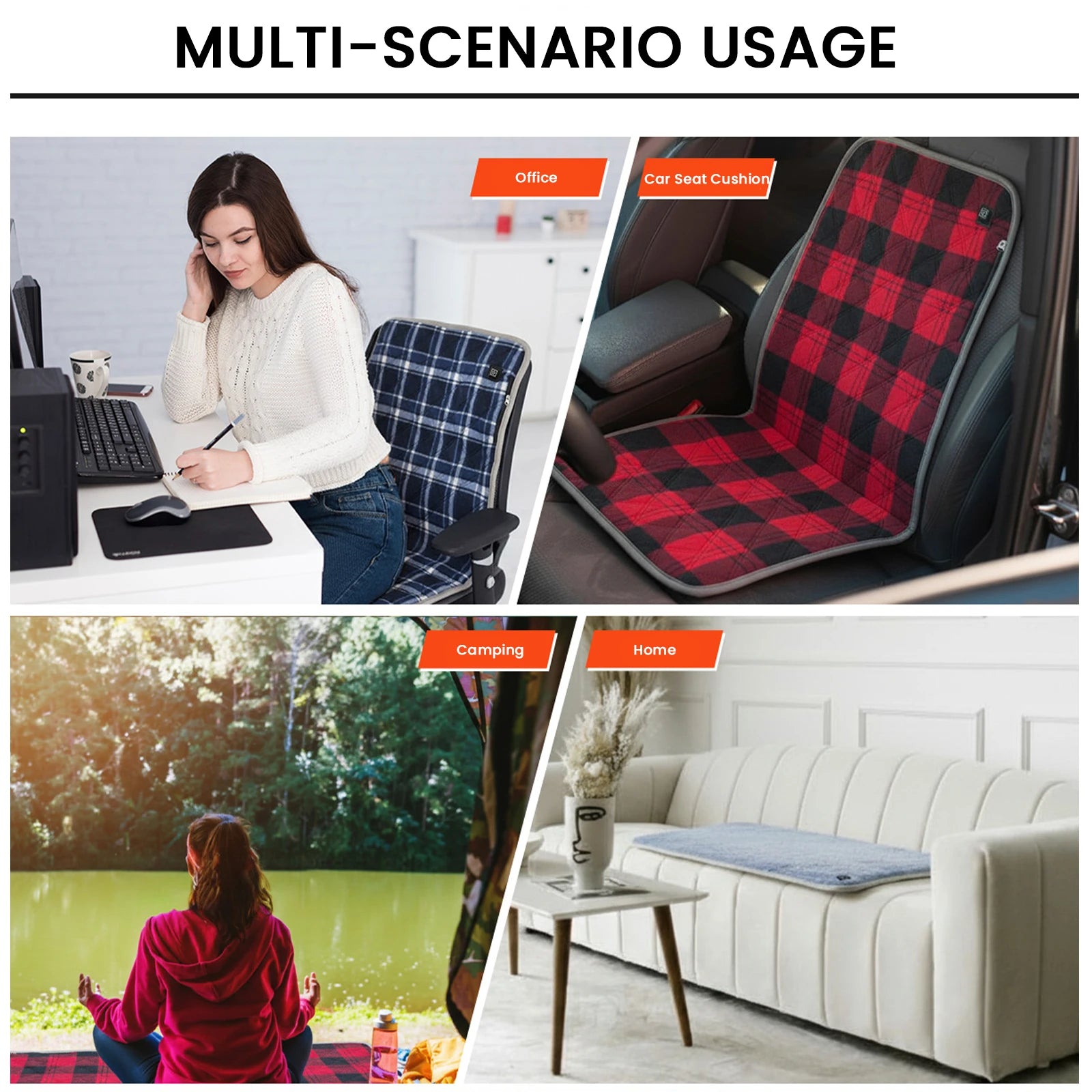 Winter Camping Gear- Sleeping Electric Heating Pads 3 Temp Adjustament Heating Cushion Pad Cold Resistant for Outdoor Sports Mat
