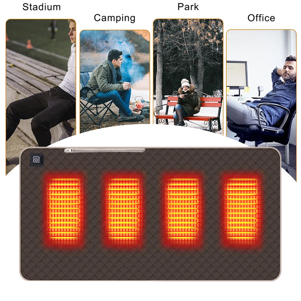 Winter Camping Gear- Sleeping Electric Heating Pads 3 Temp Adjustament Heating Cushion Pad Cold Resistant for Outdoor Sports Mat