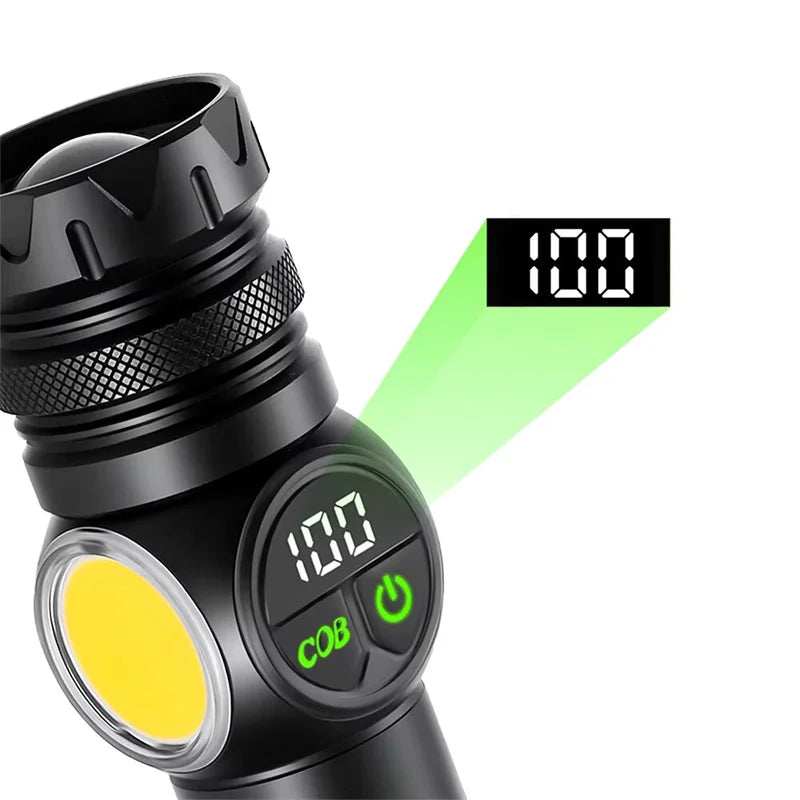 Super Bright LED Flashlight USB Rechargeable Flash light Long Range Tactical Torch Outdoor Waterproof Camping Fishing Lantern