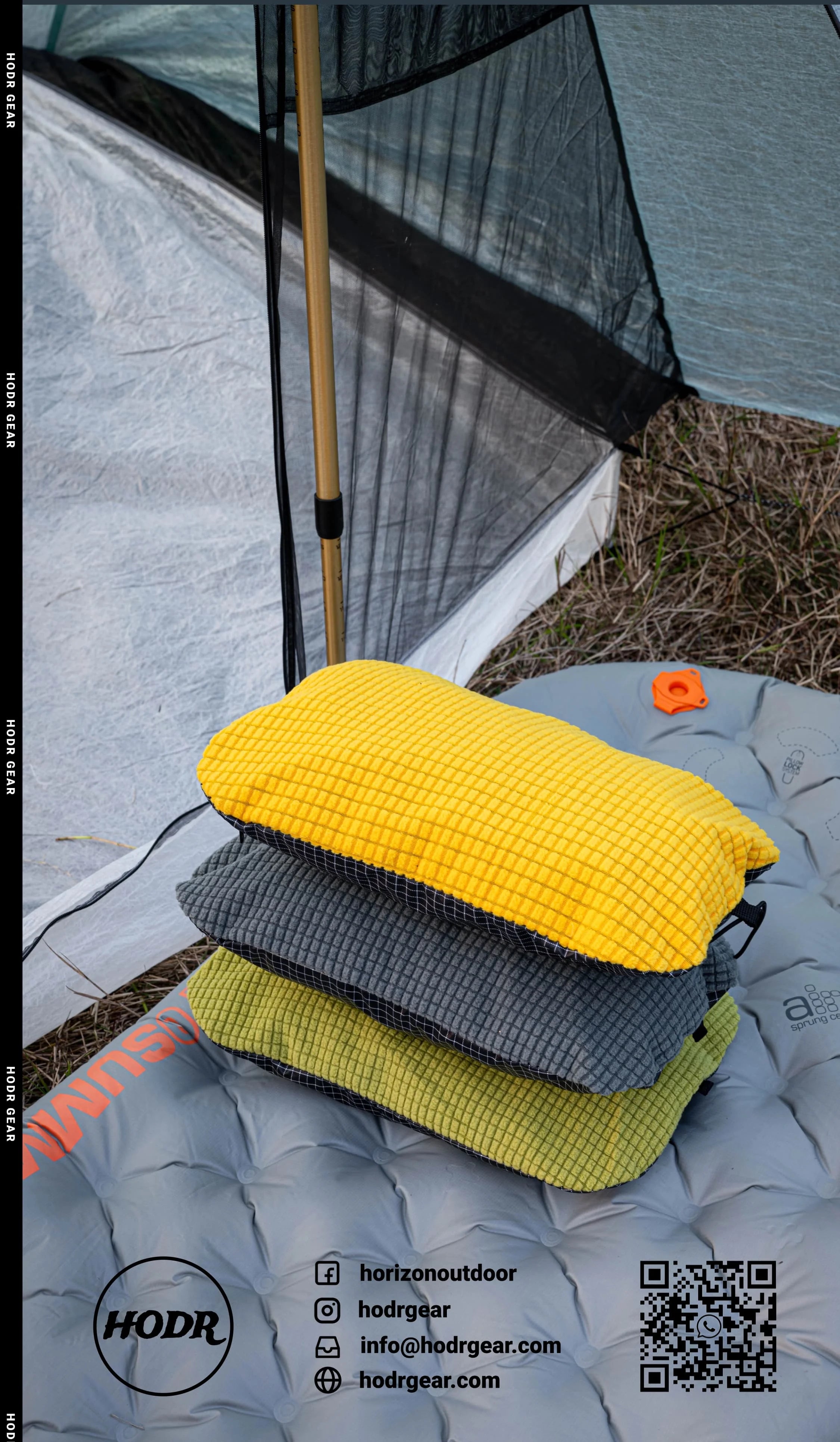 [HODR GEAR] Stuff Sack & Pillow 2-in-1 UHMWPE Multifunctional Outdoor Headrest 53g Ultralight Hikers Camping