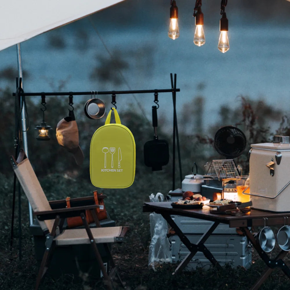 Portable Camping Cookware Organizer – Outdoor Kitchen  Storage – Durable & Lightweight – Perfect for Picnic Hiking BBQ Gear