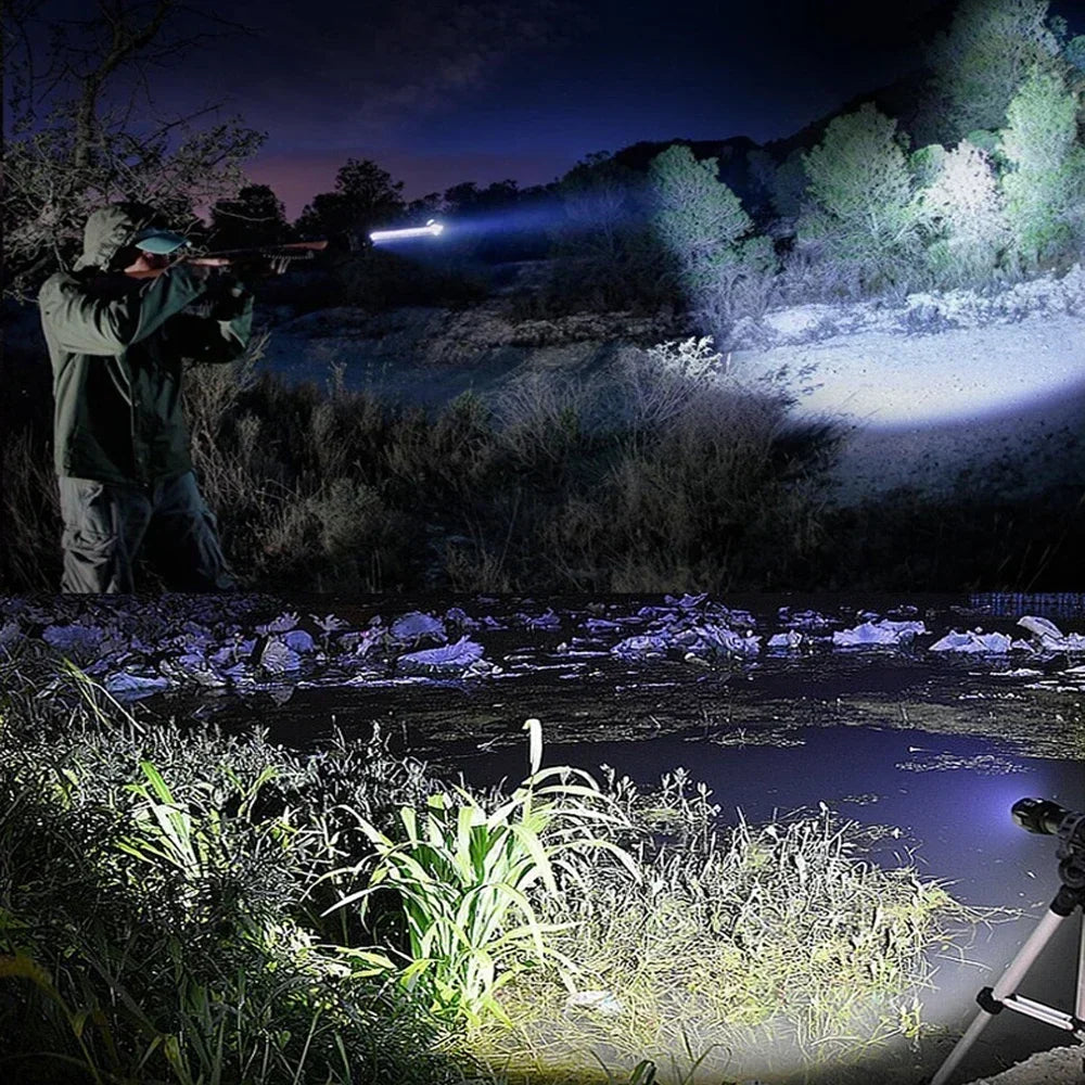 LED Flashlights,Portable Flash Light With 5 Modes & Zoomable,Bright Torch For Camping, Hiking Outdoor, Home Emergency Lighting