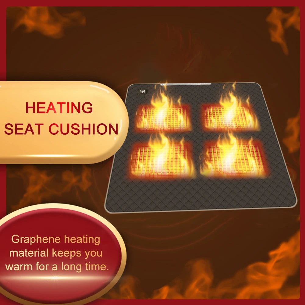 Winter Camping Gear- Sleeping Electric Heating Pads 3 Temp Adjustament Heating Cushion Pad Cold Resistant for Outdoor Sports Mat