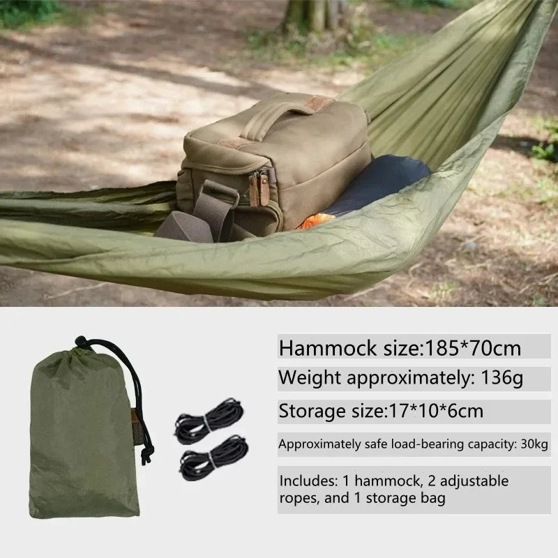 Outdoor Storage Hammock Portable Camping Gear Organizer Easy Setup for Hiking Traveling