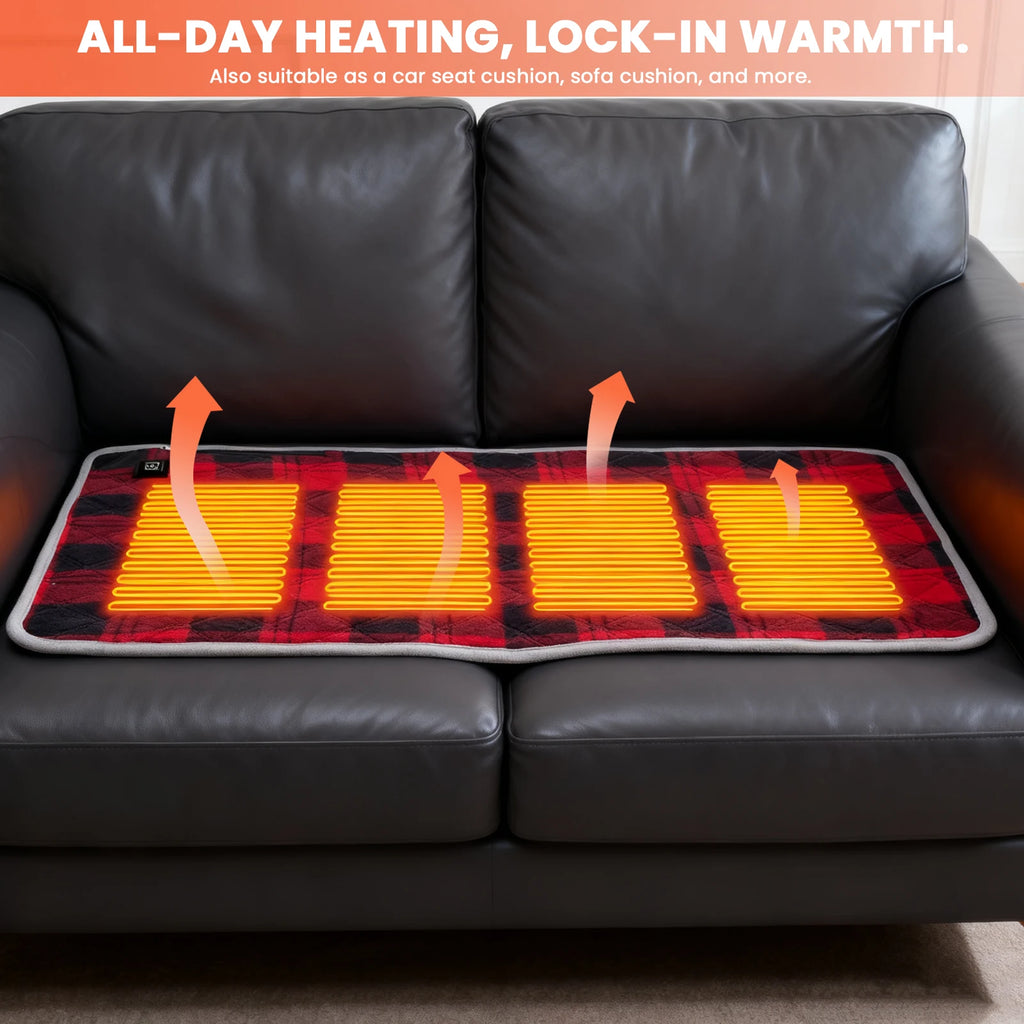 Winter Camping Gear- Sleeping Electric Heating Pads 3 Temp Adjustament Heating Cushion Pad Cold Resistant for Outdoor Sports Mat