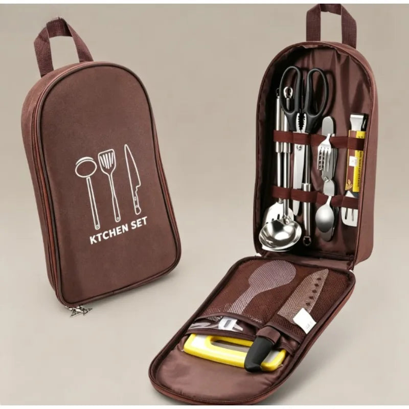 Portable Camping Cookware Organizer – Outdoor Kitchen  Storage – Durable & Lightweight – Perfect for Picnic Hiking BBQ Gear