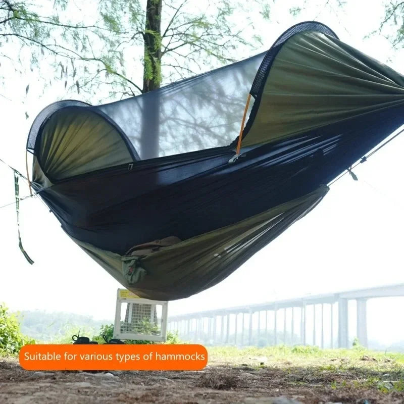 Outdoor Storage Hammock Portable Camping Gear Organizer Easy Setup for Hiking Traveling