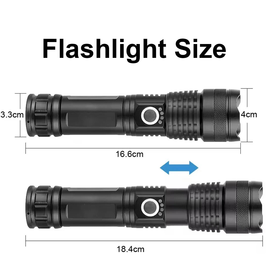 Flashlights High Lumens Rechargeable, Super Bright Flashlight, 5 Modes LED Flashlight, IPX6 Waterproof Powerful Flash Light