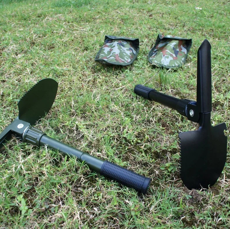 Multi-Function Foldable Camping Shovel Telescopic Survival Gear for Hiking Gardening Snow Removal and Outdoor Adventure