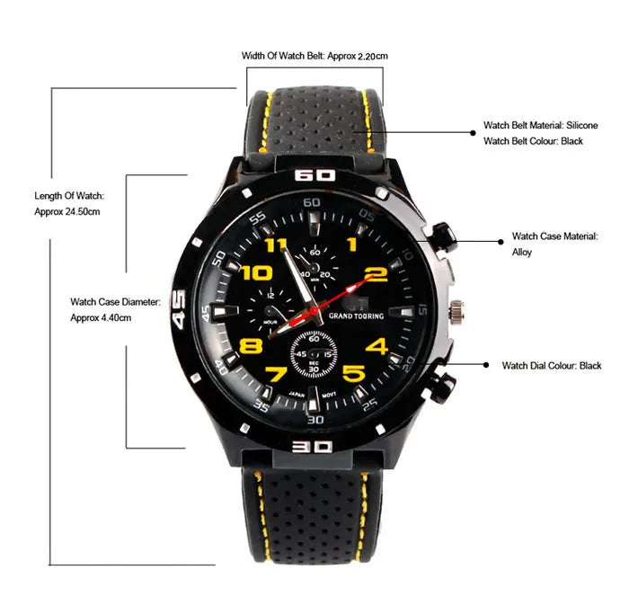 Luxury Brand Watch Fashion Quartz Watch Men Sports Wrist Watch Wristwatches Clock Hour Male 2025 Relogio Masculino