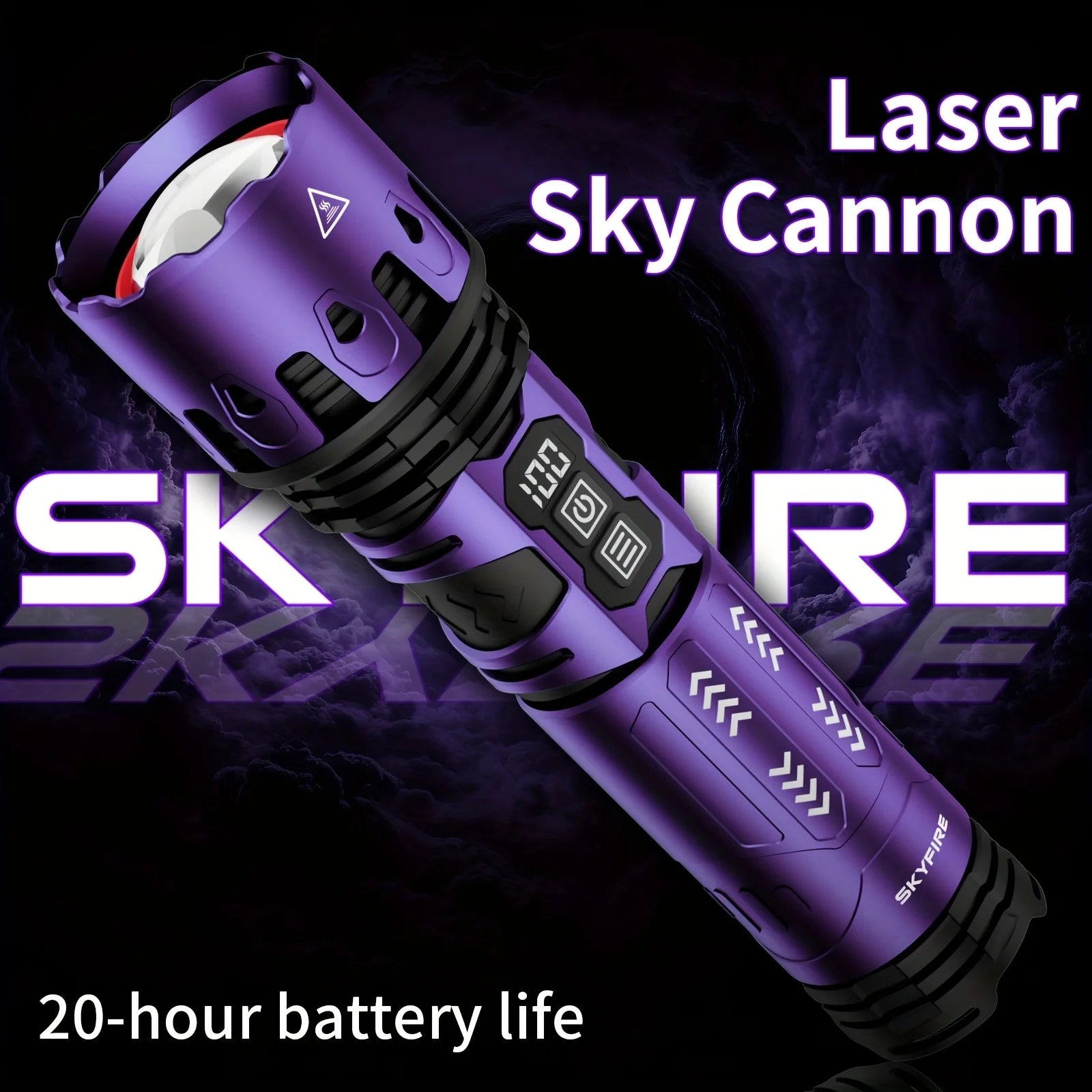 LED High-brightness Display Flashlight High-lumen Ultra-bright Rechargeable Flashlight for Camping Outdoor Activities Farm Night