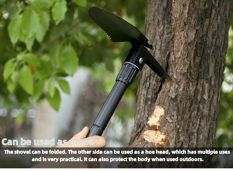 Multi-Function Foldable Camping Shovel Telescopic Survival Gear for Hiking Gardening Snow Removal and Outdoor Adventure