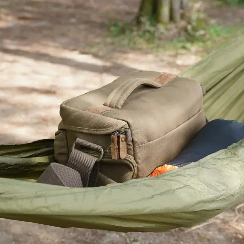 Outdoor Storage Hammock Portable Camping Gear Organizer Easy Setup for Hiking Traveling