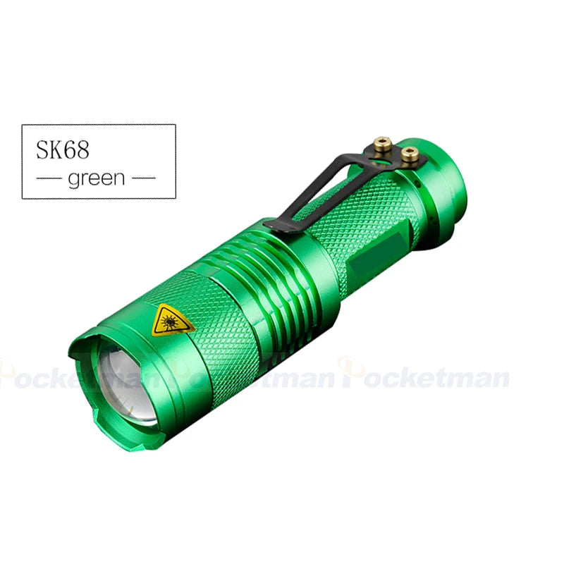 LED Flashlight Pocket Emergency Flashlight Zoomable Torch Aluminium Alloy 3 Lighting Modes Flashlight Waterproof Torch